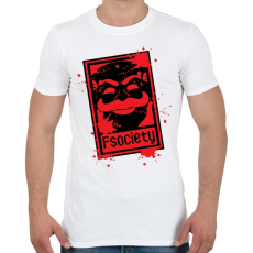 PRINTFASHION Fsociety - Férfi póló - Fehér