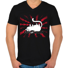 PRINTFASHION FSZOM KIVAN - Férfi V-nyakú póló - Fekete férfi póló