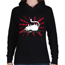 PRINTFASHION FSZOM KIVAN - Női kapucnis pulóver - Fekete női pulóver, kardigán