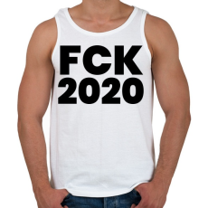 PRINTFASHION Fuck 2020 - Férfi atléta - Fehér