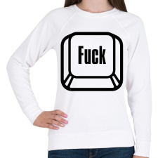 PRINTFASHION Fuck billentyű - Női pulóver - Fehér női pulóver, kardigán
