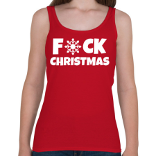 PRINTFASHION FUCK CHRISTMAS - Női atléta - Cseresznyepiros női trikó