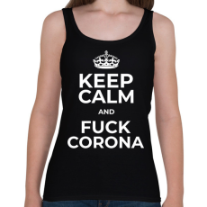 PRINTFASHION FUCK CORONA - Női atléta - Fekete