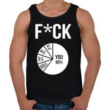 PRINTFASHION Fuck - Férfi atléta - Fekete atléta, trikó