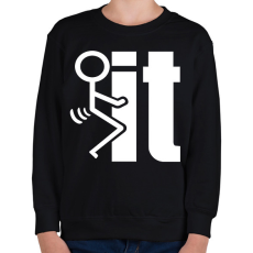 PRINTFASHION FUCK IT  - Gyerek pulóver - Fekete