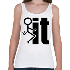 PRINTFASHION FUCK IT - Női atléta - Fehér női trikó