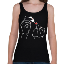 PRINTFASHION fuck off manikur - Női atléta - Fekete női trikó