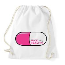 PRINTFASHION Fuck Reality - Sportzsák, Tornazsák - Fehér tornazsák