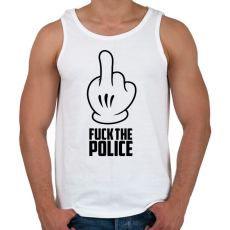 PRINTFASHION Fuck the police - Férfi atléta - Fehér