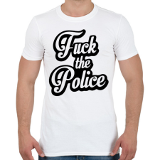 PRINTFASHION fuck the police - Férfi póló - Fehér férfi póló