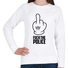 PRINTFASHION Fuck the police - Női pulóver - Fehér