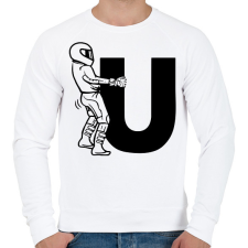 PRINTFASHION Fuck U - Férfi pulóver - Fehér férfi pulóver, kardigán