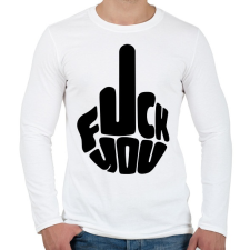PRINTFASHION fuck you - Férfi hosszú ujjú póló - Fehér férfi póló