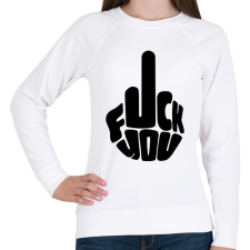 PRINTFASHION fuck you - Női pulóver - Fehér női pulóver, kardigán
