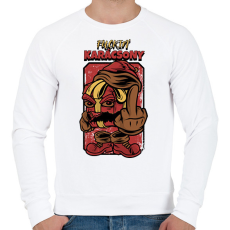 PRINTFASHION FUCKING KARÁCSONY - Férfi pulóver - Fehér