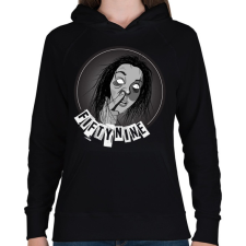 PRINTFASHION fuckofffiftynine-01wh-01 - Női kapucnis pulóver - Fekete női pulóver, kardigán