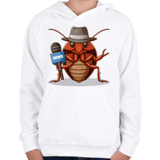 PRINTFASHION Független újságíró - Gyerek kapucnis pulóver - Fehér