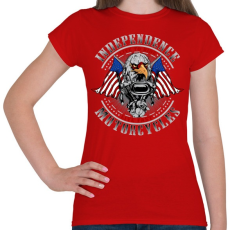 PRINTFASHION Függetlenség - Női póló - Piros
