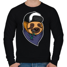 PRINTFASHION Fullcap-es lajhár - Férfi pulóver - Fekete férfi pulóver, kardigán