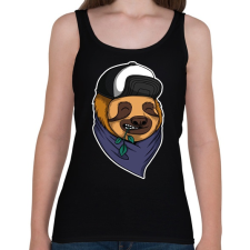 PRINTFASHION Fullcap-es lajhár - Női atléta - Fekete női trikó