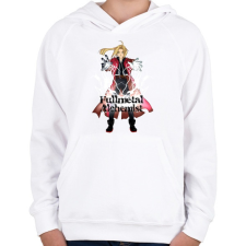 PRINTFASHION Fullmetal Alchemist - Gyerek kapucnis pulóver - Fehér gyerek pulóver, kardigán
