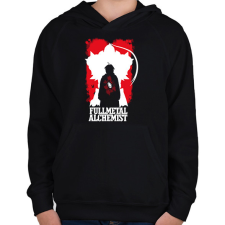 PRINTFASHION Fullmetal Alchemist - Gyerek kapucnis pulóver - Fekete gyerek pulóver, kardigán