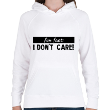 PRINTFASHION Fun fact - Női kapucnis pulóver - Fehér női pulóver, kardigán