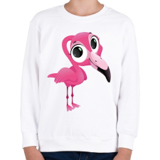 PRINTFASHION Funny Flamingo - Gyerek pulóver - Fehér gyerek pulóver, kardigán