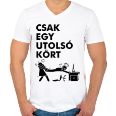 PRINTFASHION Funny Gamer - Férfi V-nyakú póló - Fehér