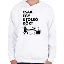 PRINTFASHION Funny Gamer - Gyerek kapucnis pulóver - Fehér gyerek pulóver, kardigán