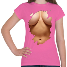 PRINTFASHION Funny Tits - Női póló - Rózsaszín női póló