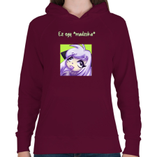 PRINTFASHION Fura ez a macska - Női kapucnis pulóver - Bordó női pulóver, kardigán