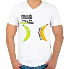 PRINTFASHION furának találom... - Férfi V-nyakú póló - Fehér férfi póló
