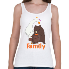 PRINTFASHION Furcsa kis család - Női atléta - Fehér