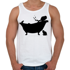 PRINTFASHION Fürdőkád - Férfi atléta - Fehér atléta, trikó