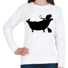 PRINTFASHION Fürdőkád - Női pulóver - Fehér