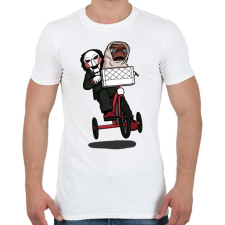 PRINTFASHION Fűrész & ET - Férfi póló - Fehér férfi póló