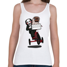 PRINTFASHION Fűrész & ET - Női atléta - Fehér