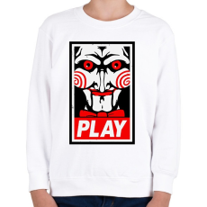 PRINTFASHION Fűrész play - Gyerek pulóver - Fehér