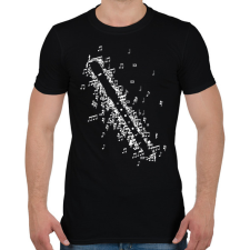 PRINTFASHION Furulya - Férfi póló - Fekete férfi póló