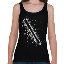 PRINTFASHION Furulya - Női atléta - Fekete női trikó