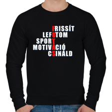 PRINTFASHION Futás szavak - Férfi pulóver - Fekete férfi pulóver, kardigán