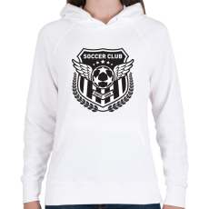 PRINTFASHION Futball klub - Női kapucnis pulóver - Fehér