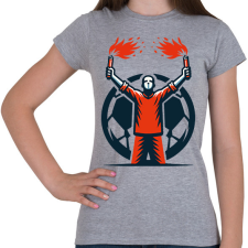 PRINTFASHION Futball szurkoló - Női póló - Sport szürke női póló