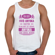 PRINTFASHION Futó anyuka - Férfi atléta - Fehér