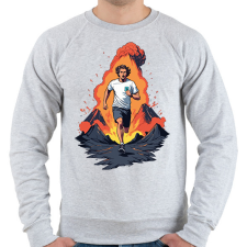 PRINTFASHION Futó - Férfi pulóver - Sport szürke férfi pulóver, kardigán