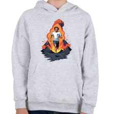 PRINTFASHION Futó - Gyerek kapucnis pulóver - Sport szürke gyerek pulóver, kardigán