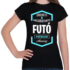 PRINTFASHION Futó prémium minőség - Női póló - Fekete