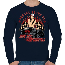 PRINTFASHION Futótűz - Férfi pulóver - Sötétkék