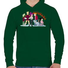 PRINTFASHION Futurama - Férfi kapucnis pulóver - Sötétzöld